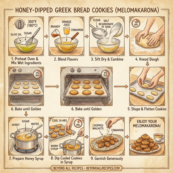 Honey-Dipped Greek Bread Cookies (Melomakarona) instructions