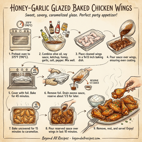 Honey-Garlic Glazed Baked Chicken Wings instructions