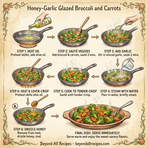 Honey-Garlic Glazed Broccoli and Carrots instructions