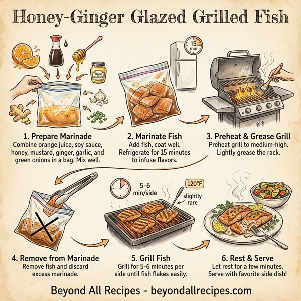 Honey-Ginger Glazed Grilled Fish instructions