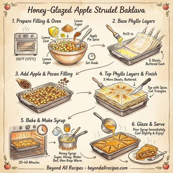 Honey-Glazed Apple Strudel Baklava instructions