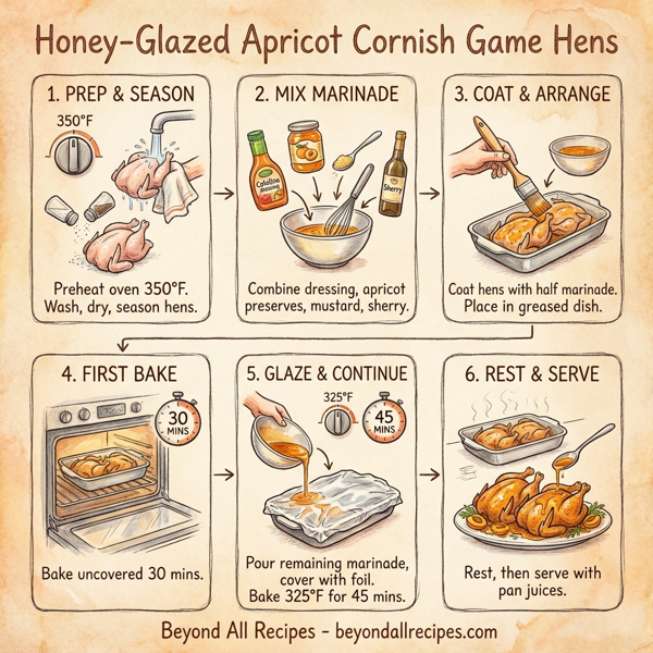 Honey-Glazed Apricot Cornish Game Hens instructions