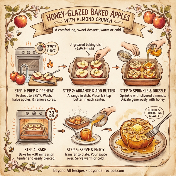Honey-Glazed Baked Apples with Almond Crunch instructions