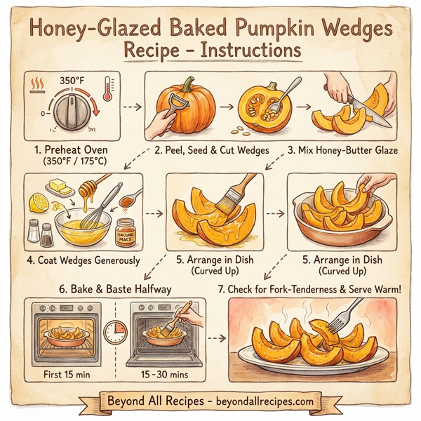 Honey-Glazed Baked Pumpkin Wedges instructions