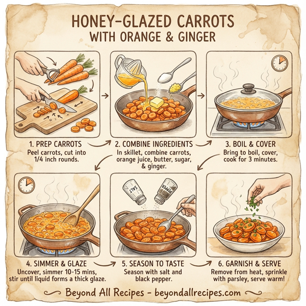 Honey-Glazed Carrots with Orange and Ginger instructions