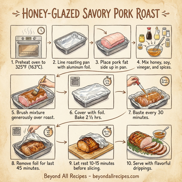 Honey-Glazed Savory Pork Roast instructions