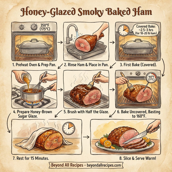 Honey-Glazed Smoky Baked Ham instructions
