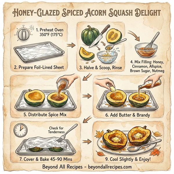 Honey-Glazed Spiced Acorn Squash Delight instructions