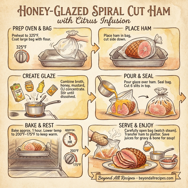 Honey-Glazed Spiral Cut Ham with Citrus Infusion instructions