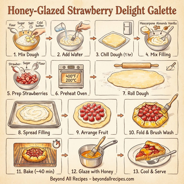 Honey-Glazed Strawberry Delight Galette instructions