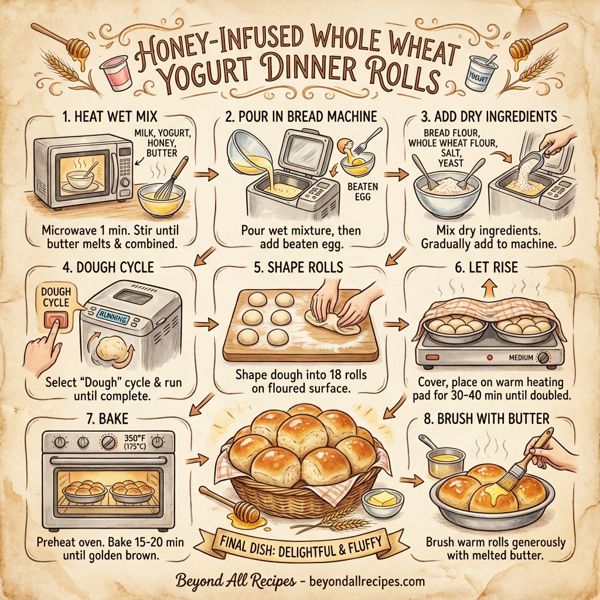 Honey-Infused Whole Wheat Yogurt Dinner Rolls instructions