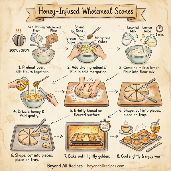 Honey-Infused Wholemeal Scones instructions