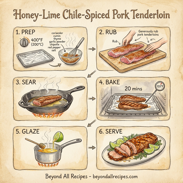 Honey-Lime Chile-Spiced Pork Tenderloin instructions