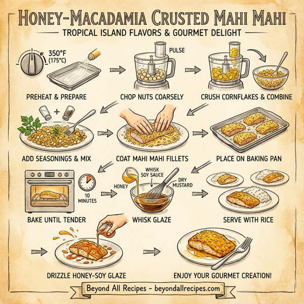 Honey-Macadamia Crusted Mahi Mahi instructions