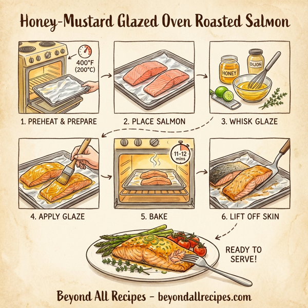 Honey-Mustard Glazed Oven Roasted Salmon instructions