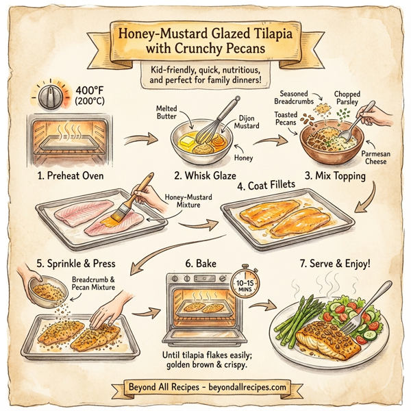 Honey-Mustard Glazed Tilapia with Crunchy Pecans instructions
