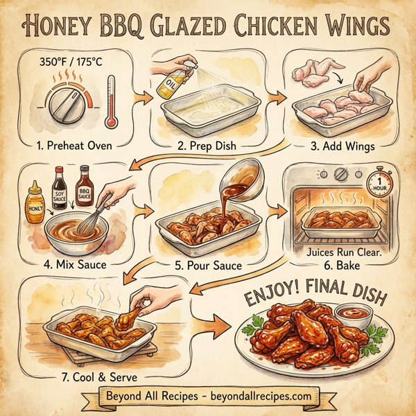 Honey BBQ Glazed Chicken Wings instructions
