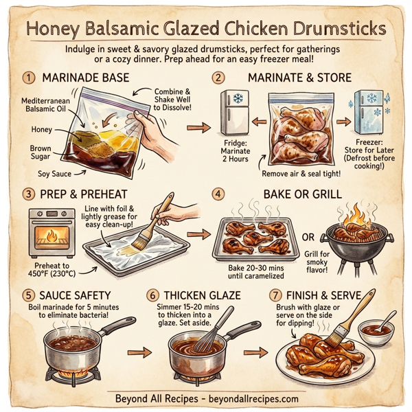 Honey Balsamic Glazed Chicken Drumsticks instructions