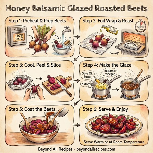 Honey Balsamic Glazed Roasted Beets instructions