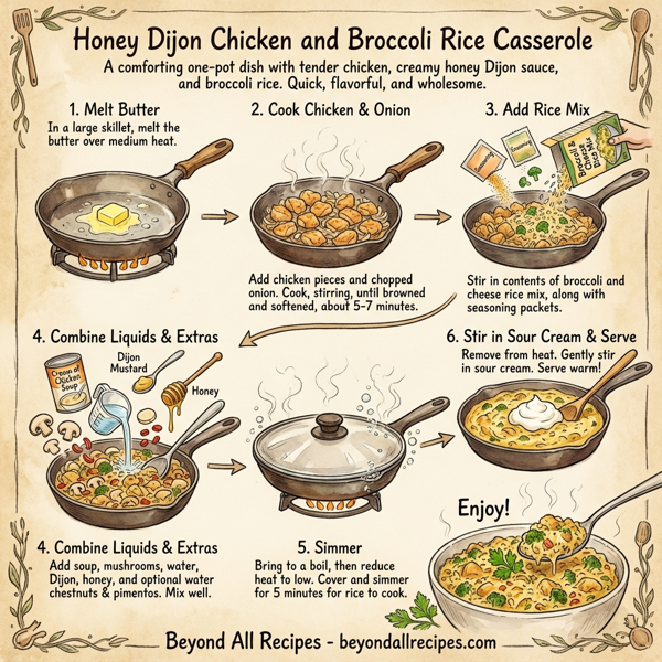 Honey Dijon Chicken and Broccoli Rice Casserole instructions