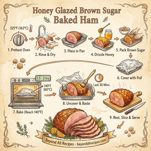 Honey Glazed Brown Sugar Baked Ham instructions