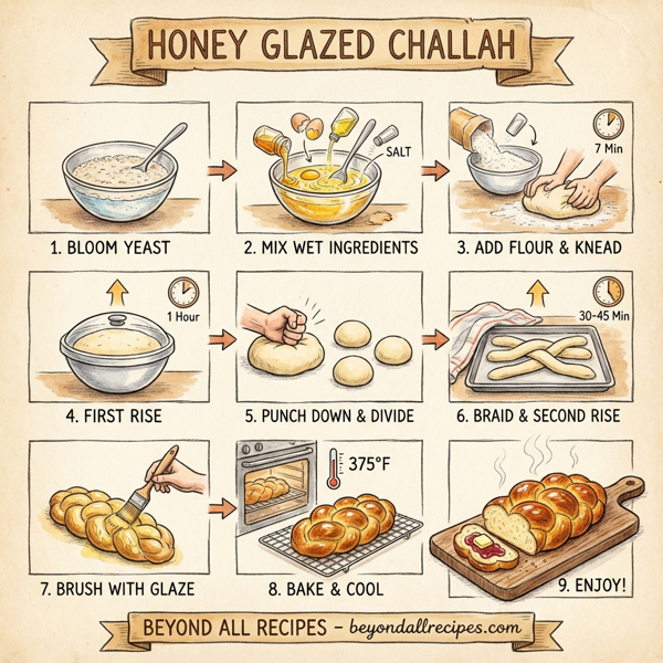 Honey Glazed Challah instructions