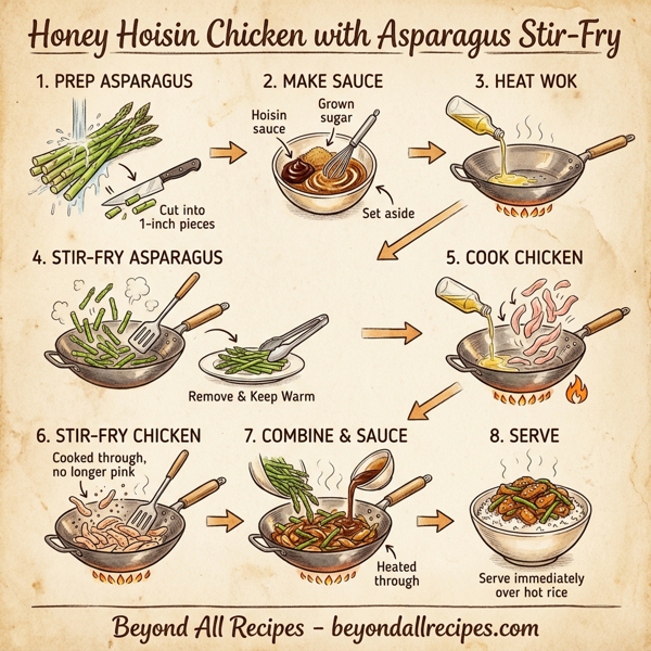 Honey Hoisin Chicken with Asparagus Stir-Fry instructions