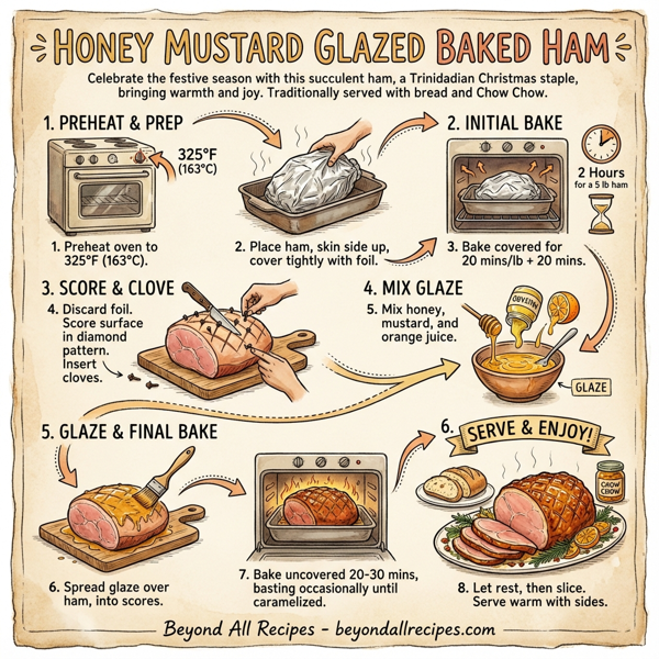 Honey Mustard Glazed Baked Ham instructions