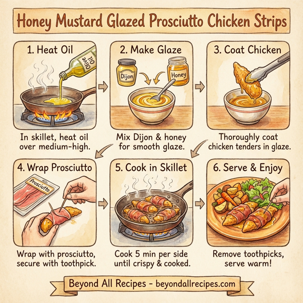 Honey Mustard Glazed Prosciutto Chicken Strips instructions