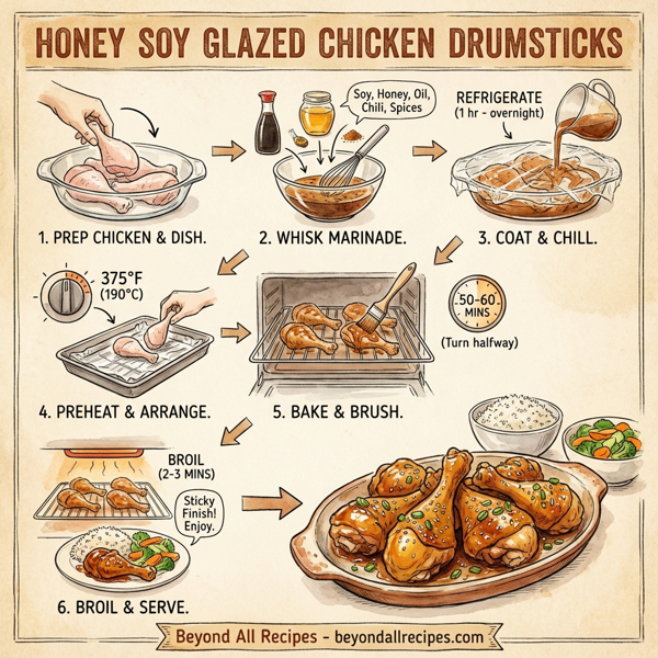 Honey Soy Glazed Chicken Drumsticks instructions
