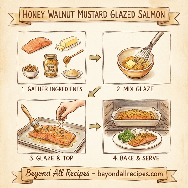 Honey Walnut Mustard Glazed Salmon instructions