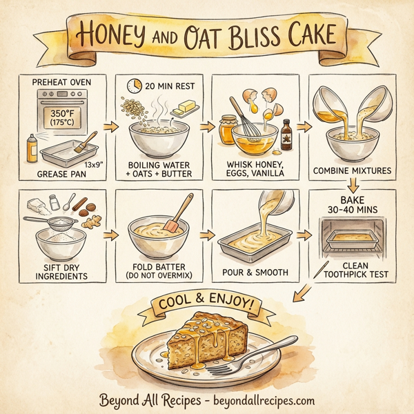 Honey and Oat Bliss Cake instructions