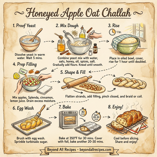 Honeyed Apple Oat Challah instructions