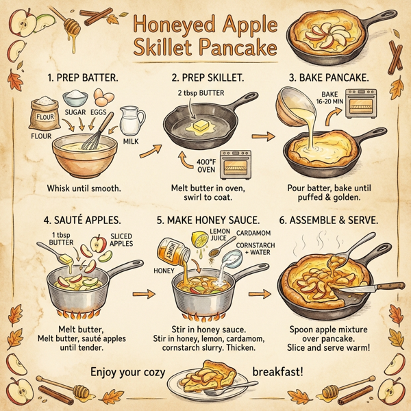 Honeyed Apple Skillet Pancake instructions