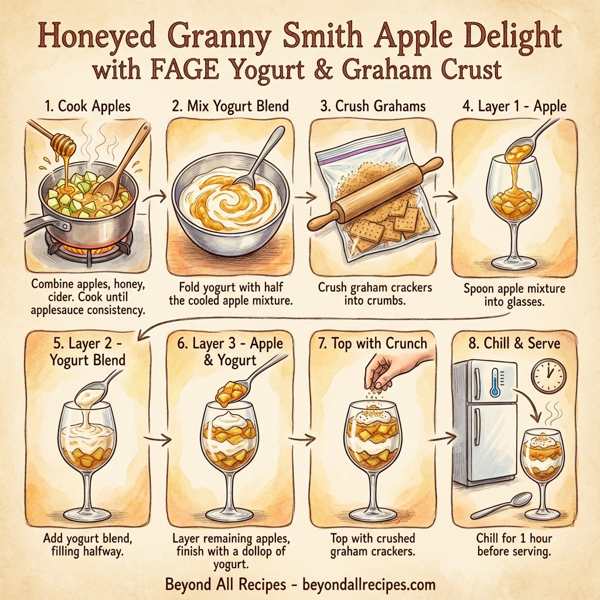 Honeyed Granny Smith Apple Delight with FAGE Yogurt and Graham Crust instructions
