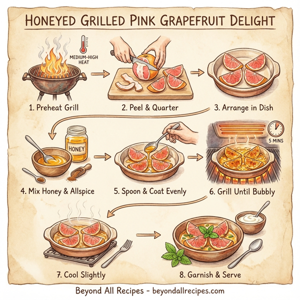 Honeyed Grilled Pink Grapefruit Delight instructions