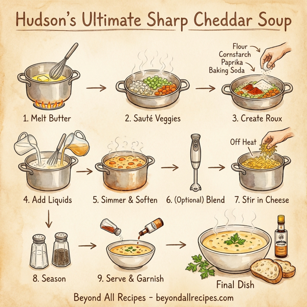 Hudson's Ultimate Sharp Cheddar Soup instructions