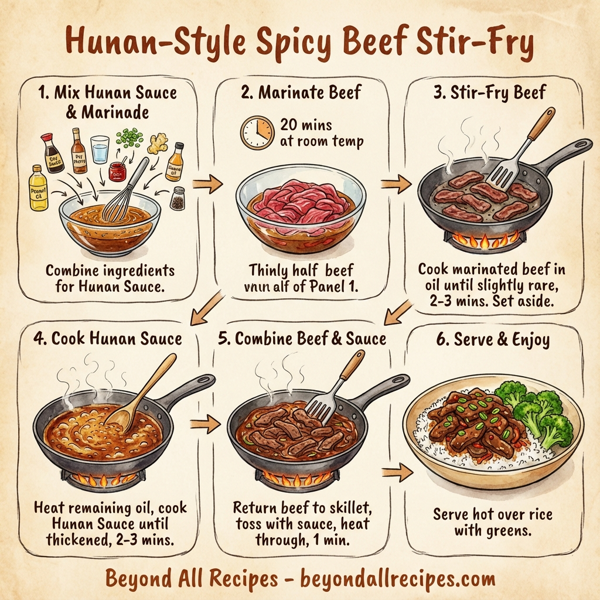 Hunan-Style Spicy Beef Stir-Fry instructions