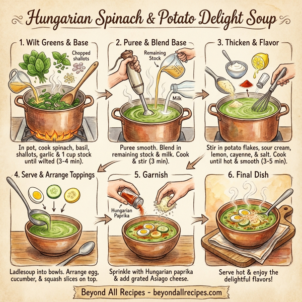 Hungarian Spinach & Potato Delight Soup instructions