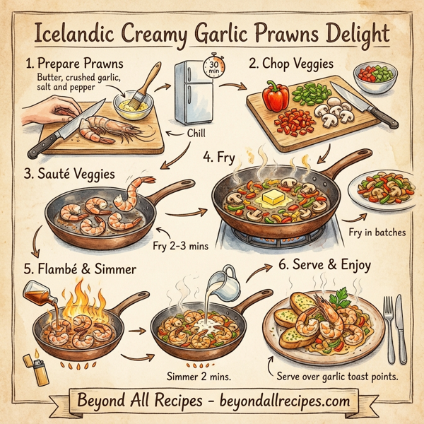 Icelandic Creamy Garlic Prawns Delight instructions