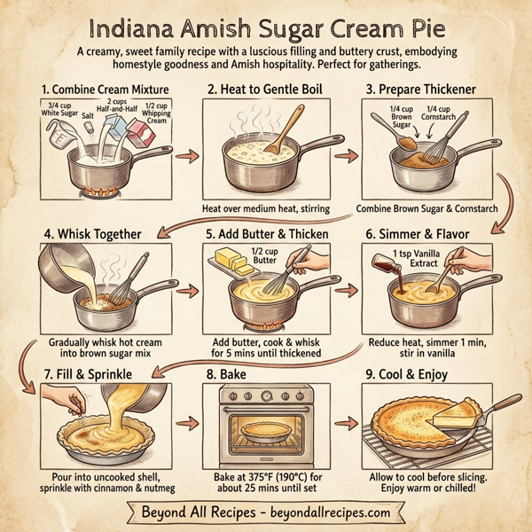 Indiana Amish Sugar Cream Pie instructions