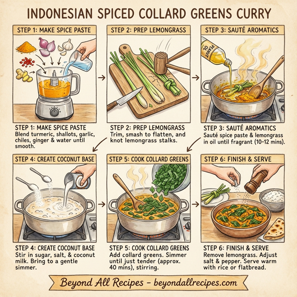 Indonesian Spiced Collard Greens Curry instructions