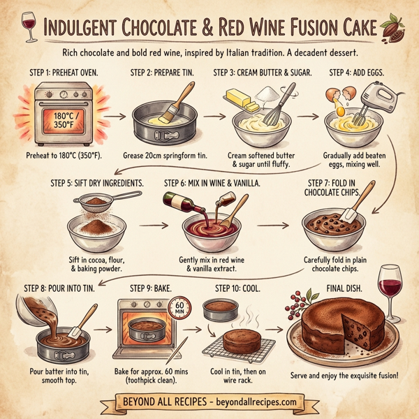 Indulgent Chocolate & Red Wine Fusion Cake instructions