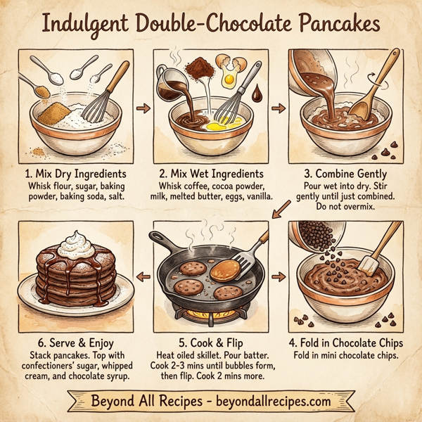 Indulgent Double-Chocolate Pancakes instructions