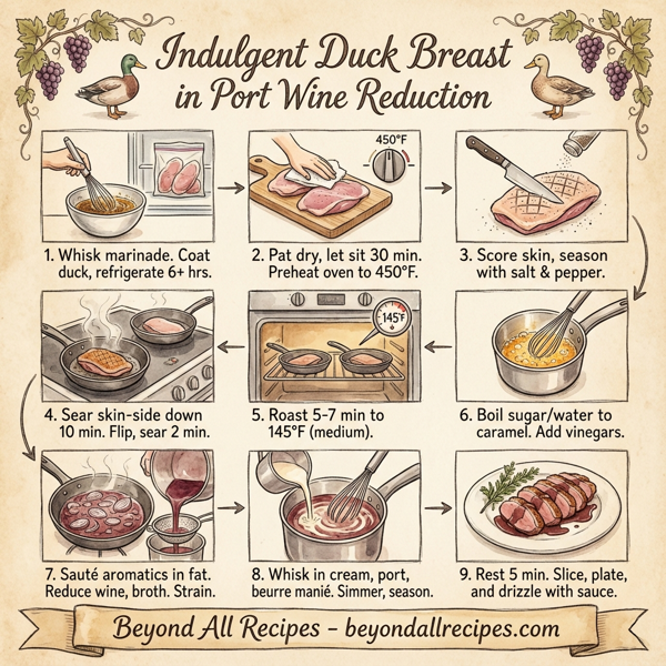 Indulgent Duck Breast in Port Wine Reduction instructions