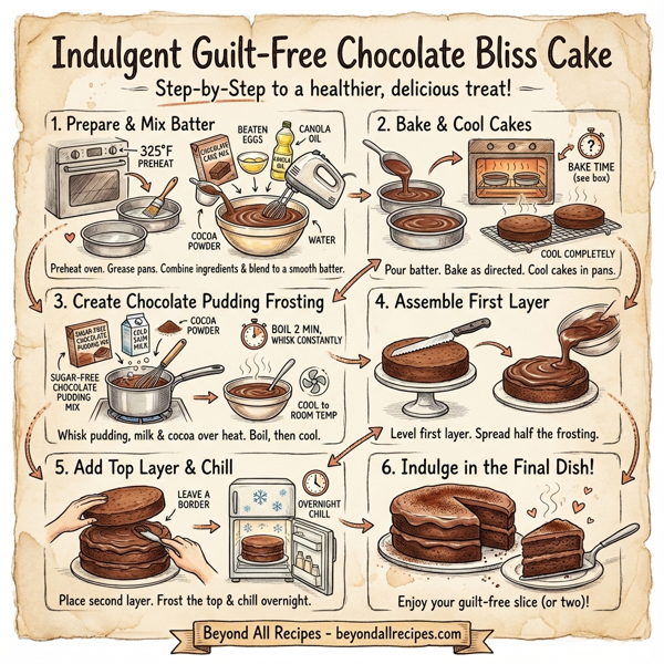 Indulgent Guilt-Free Chocolate Bliss Cake instructions