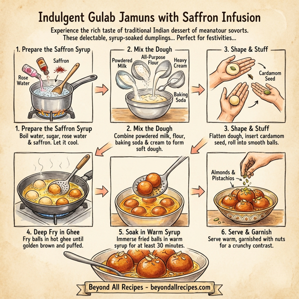 Indulgent Gulab Jamuns with Saffron Infusion instructions