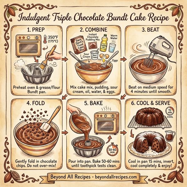 Indulgent Triple Chocolate Bundt Cake instructions