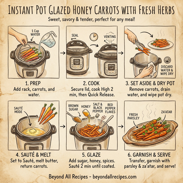 Instant Pot Glazed Honey Carrots with Fresh Herbs instructions