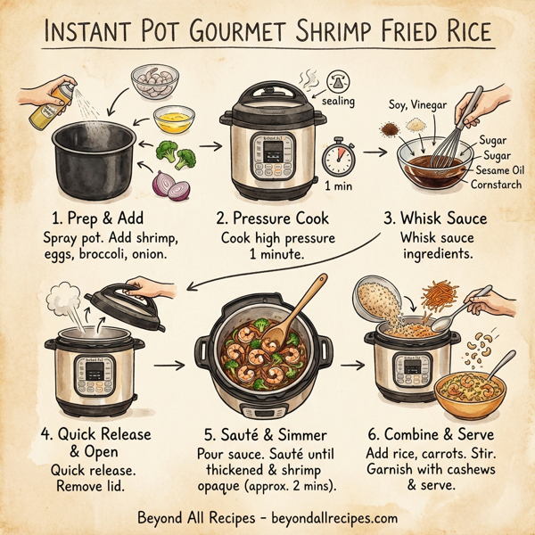 Instant Pot Gourmet Shrimp Fried Rice instructions